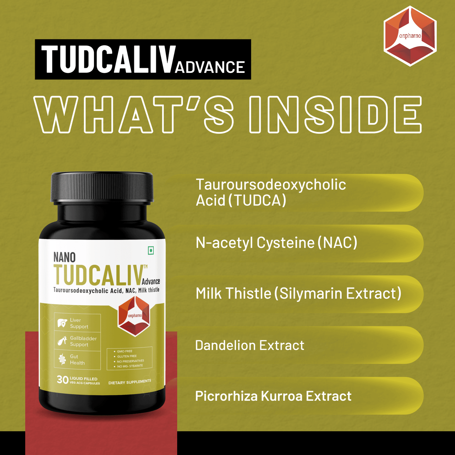 Tudcaliv Advance + Bone & Joint Support | Liver Detox & Joint Health Combo - Onpharno