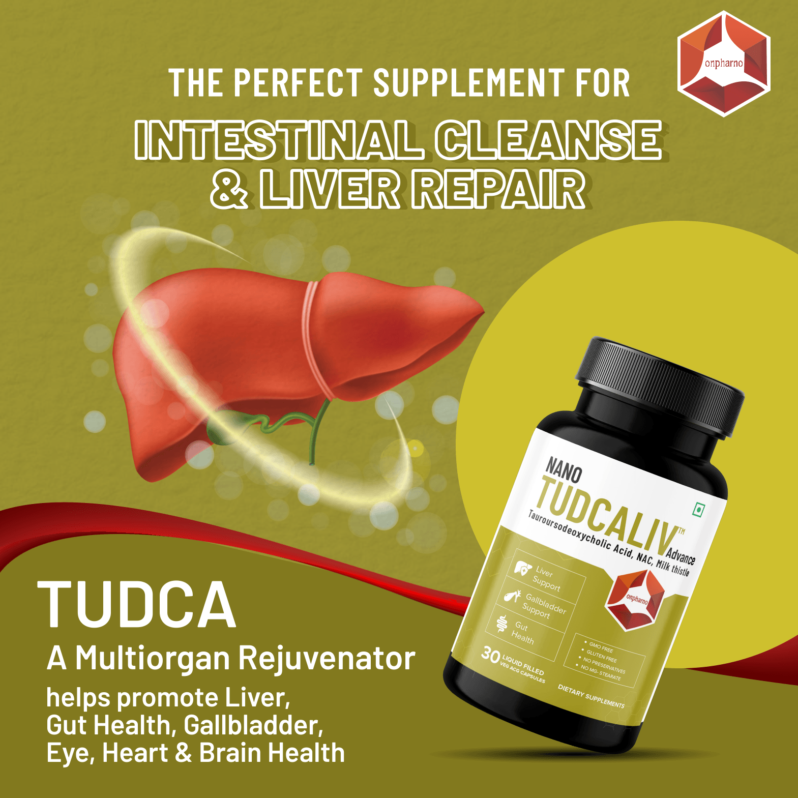 Tudcaliv Advance + Bone & Joint Support | Liver Detox & Joint Health Combo - Onpharno