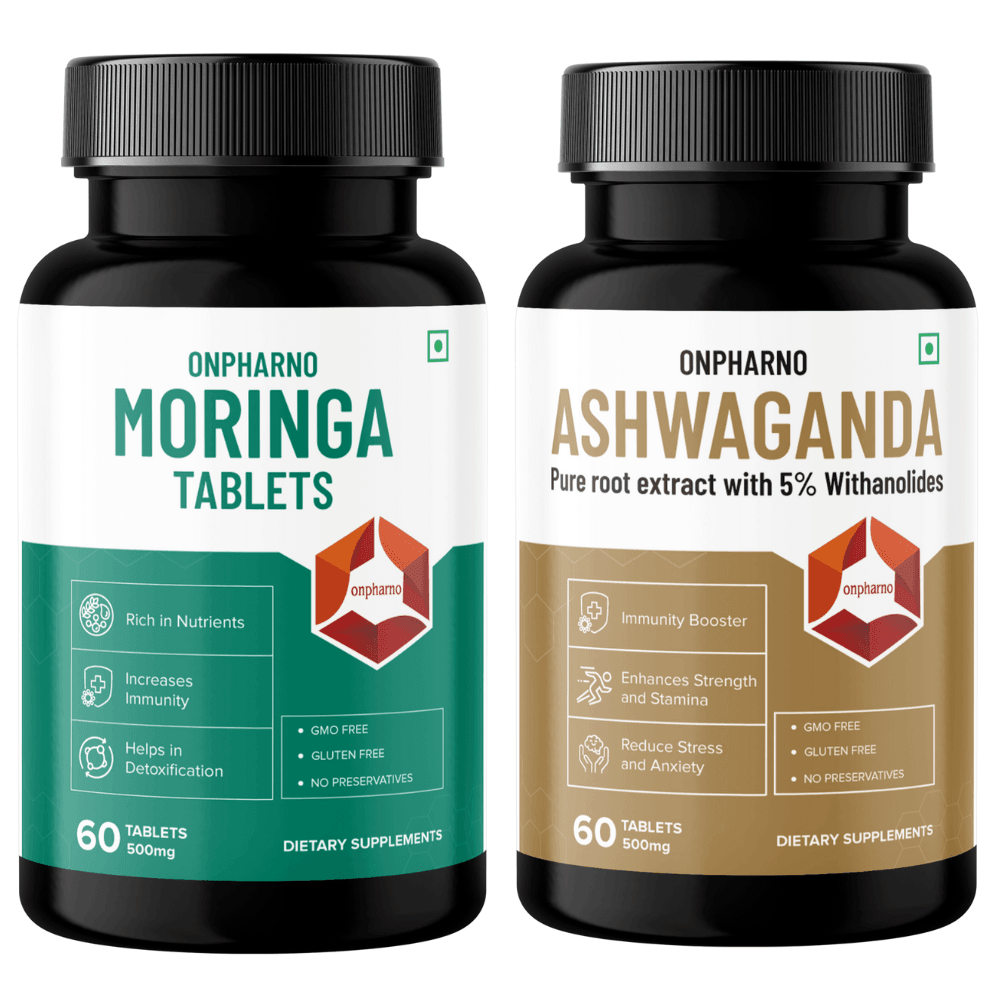 Moringa & Ashwagandha Combo – Boost Immunity & Energy Naturally - Onpharno