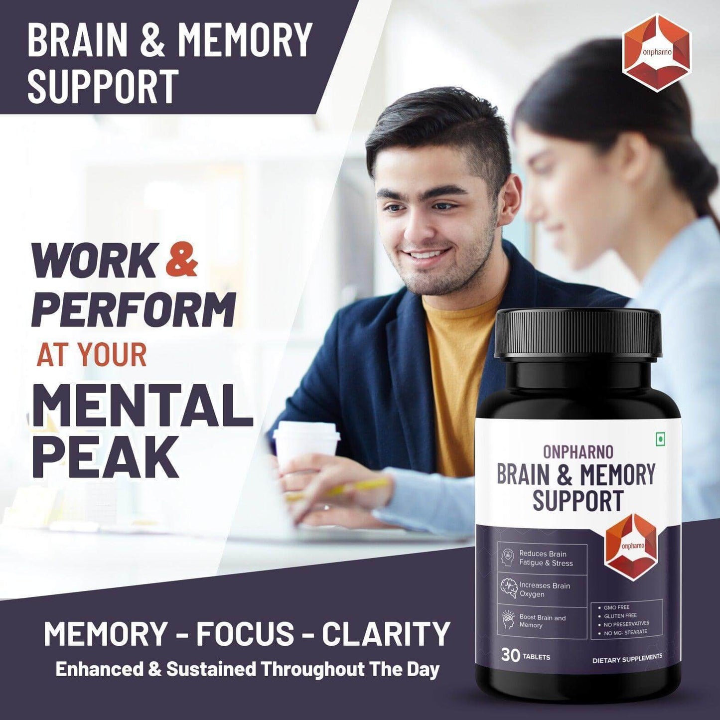 Brain & Memory + Bone & Joint Advance Support Combo | Cognitive & Mobility Boost - Onpharno