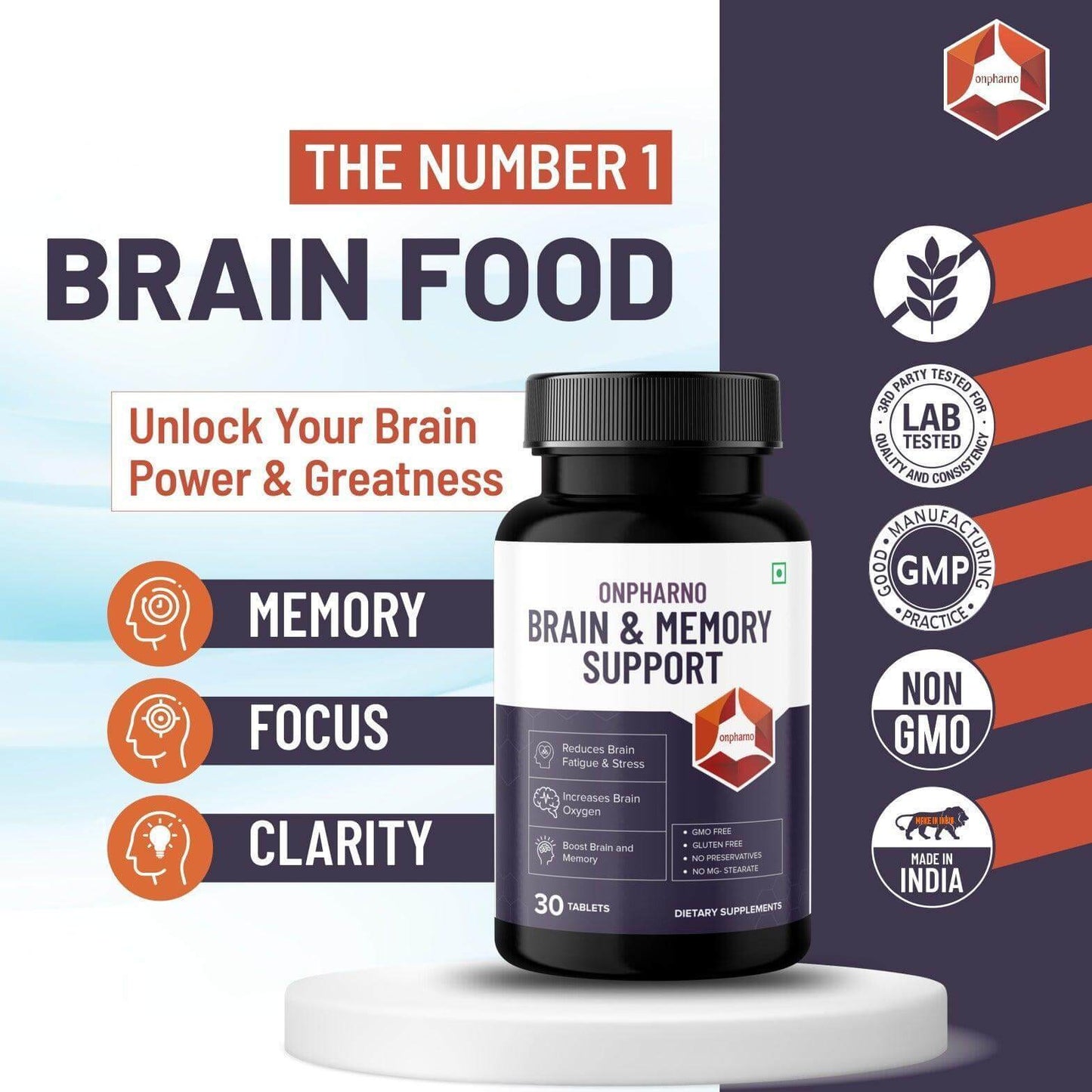 Brain & Memory + Bone & Joint Advance Support Combo | Cognitive & Mobility Boost - Onpharno