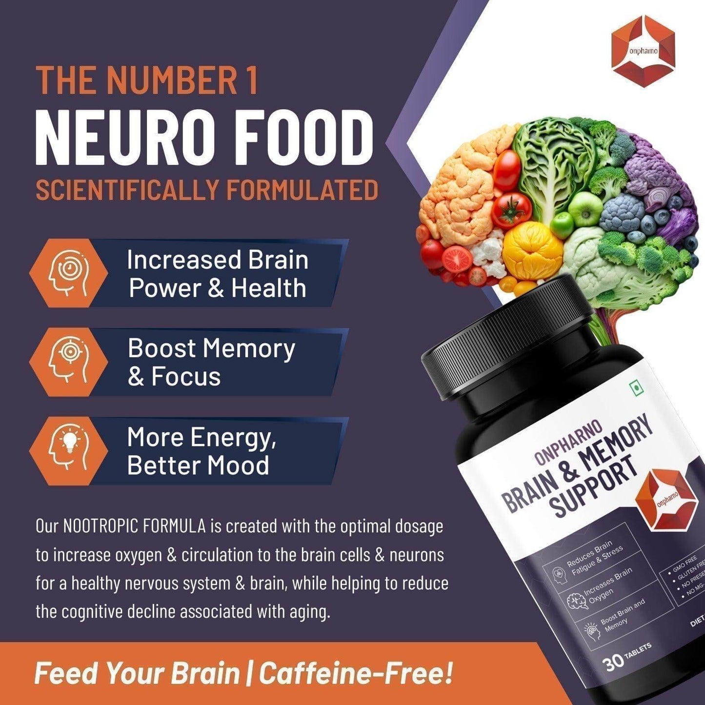 Brain & Memory + Bone & Joint Advance Support Combo | Cognitive & Mobility Boost - Onpharno