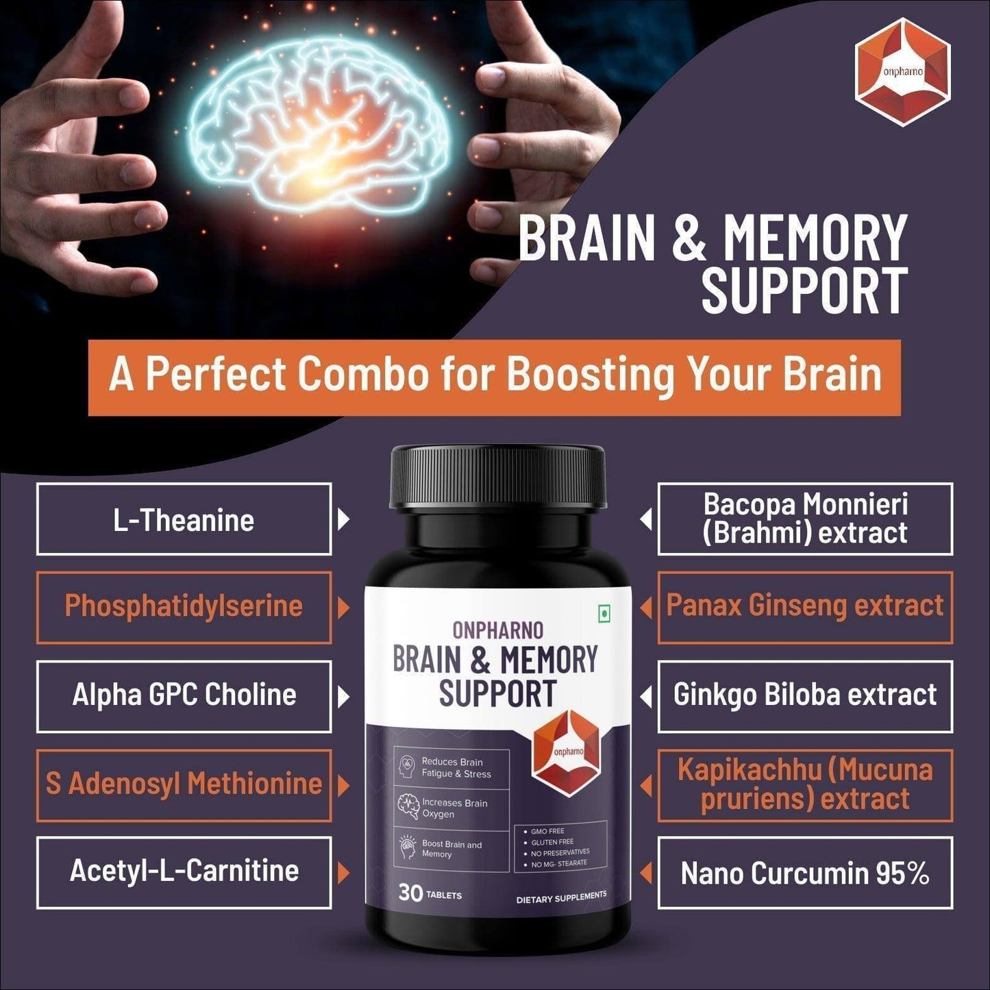 Brain & Memory + Bone & Joint Advance Support Combo | Cognitive & Mobility Boost - Onpharno
