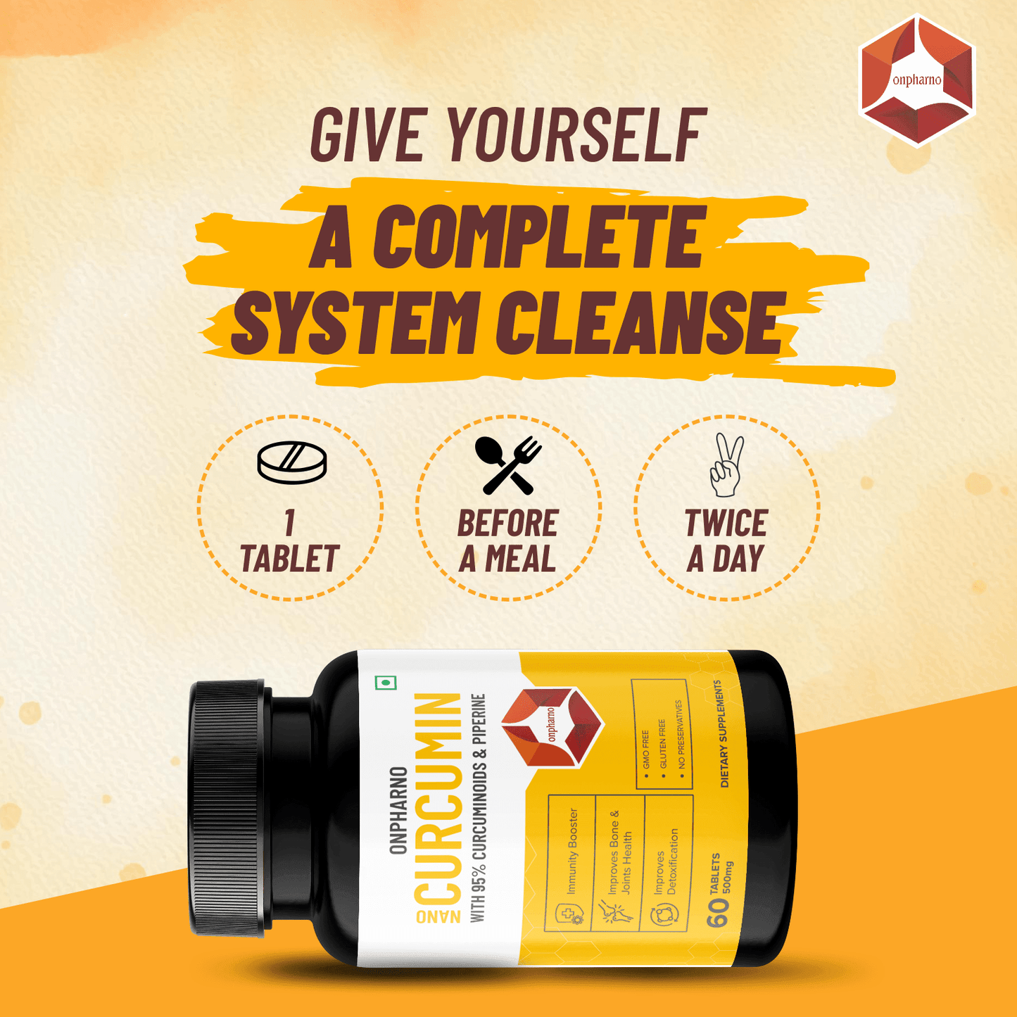Bone & Joint Support Advance + Curcumin | Strength, Mobility & Inflammation Relief - Onpharno