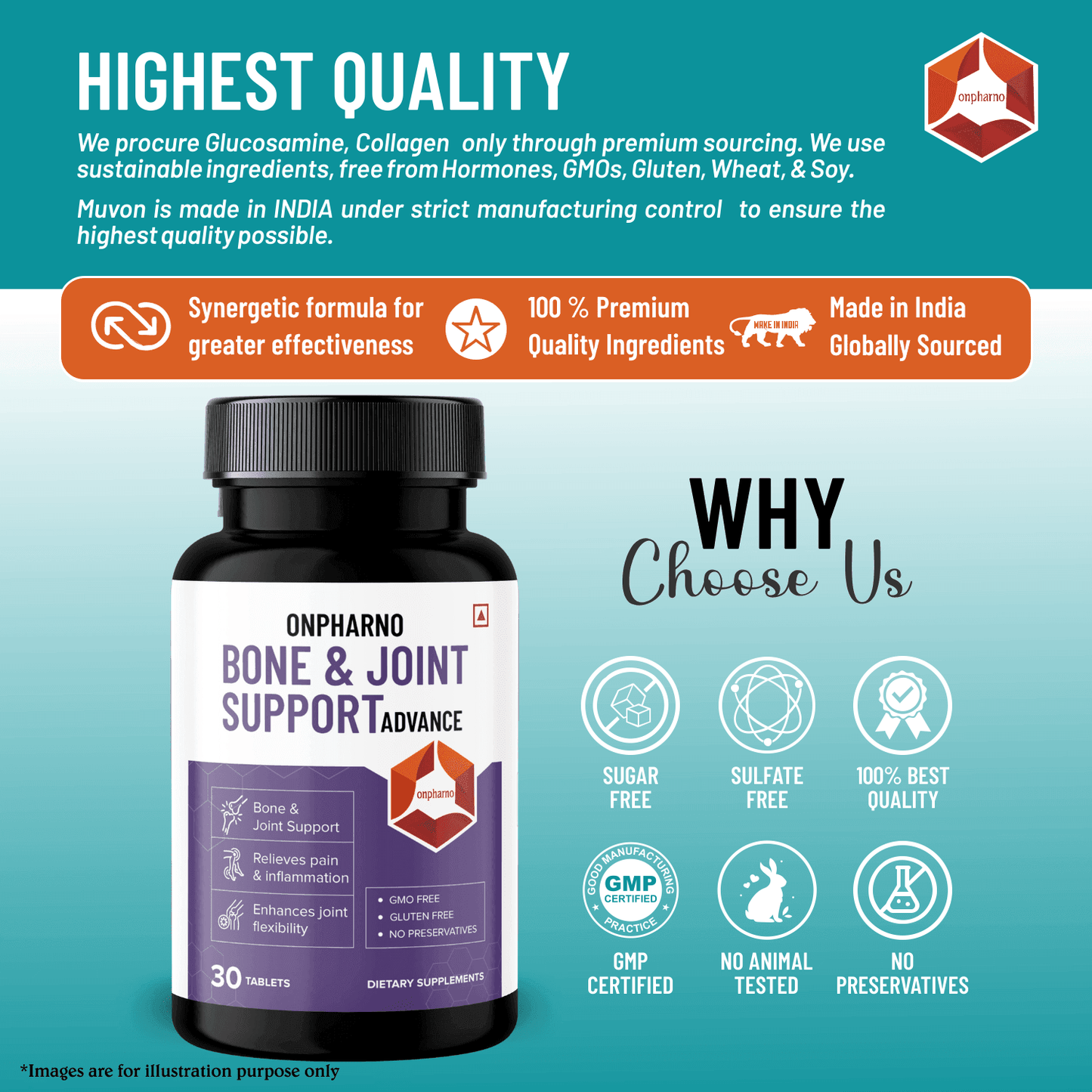Bone & Joint + TUDCA Combo | Mobility & Liver Detox Support - Onpharno