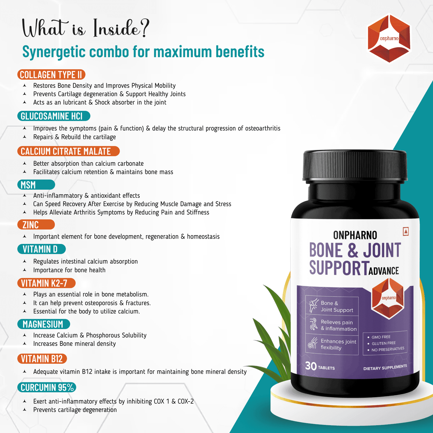 Bone & Joint + TUDCA Combo | Mobility & Liver Detox Support - Onpharno