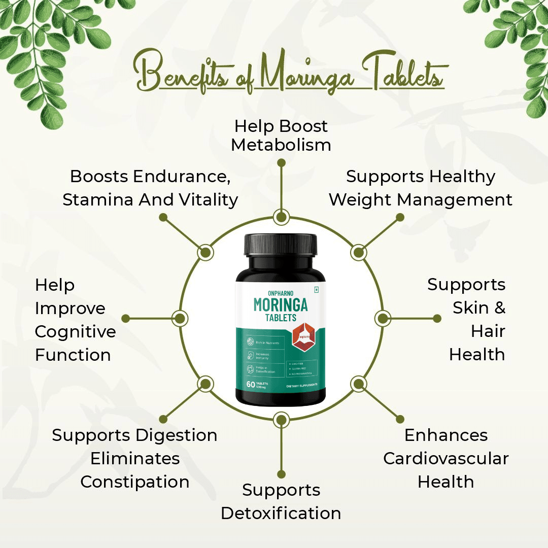 Organic Moringa Tablets | Boost Immunity, Energy & Vitality Naturally - Onpharno