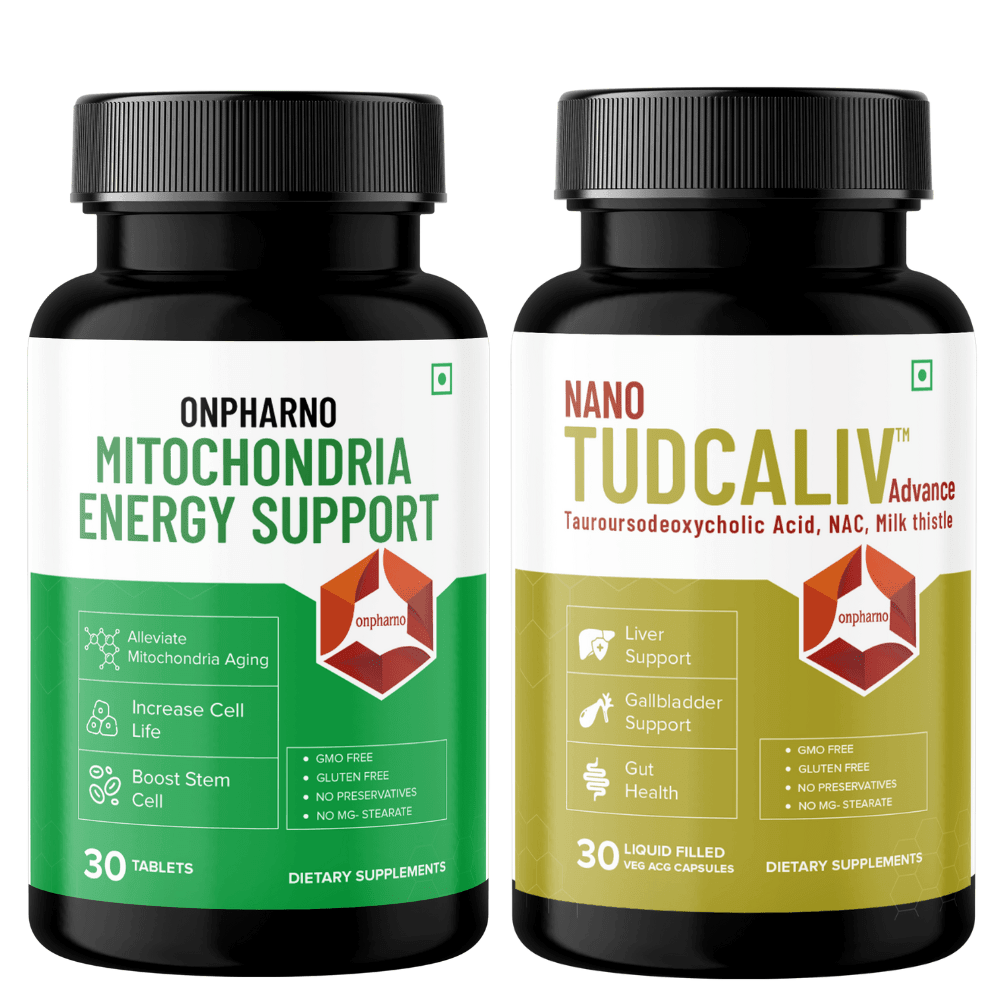 CoQ10 Mitochondria Energy + Tudcaliv Advance | Liver Detox & Energy Boost - Onpharno