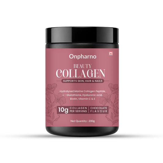Beauty Collagen Powder with glutathione, hyaluronic acid, biotin & Vitamins C & E | For Better Skin, Hair & Nails