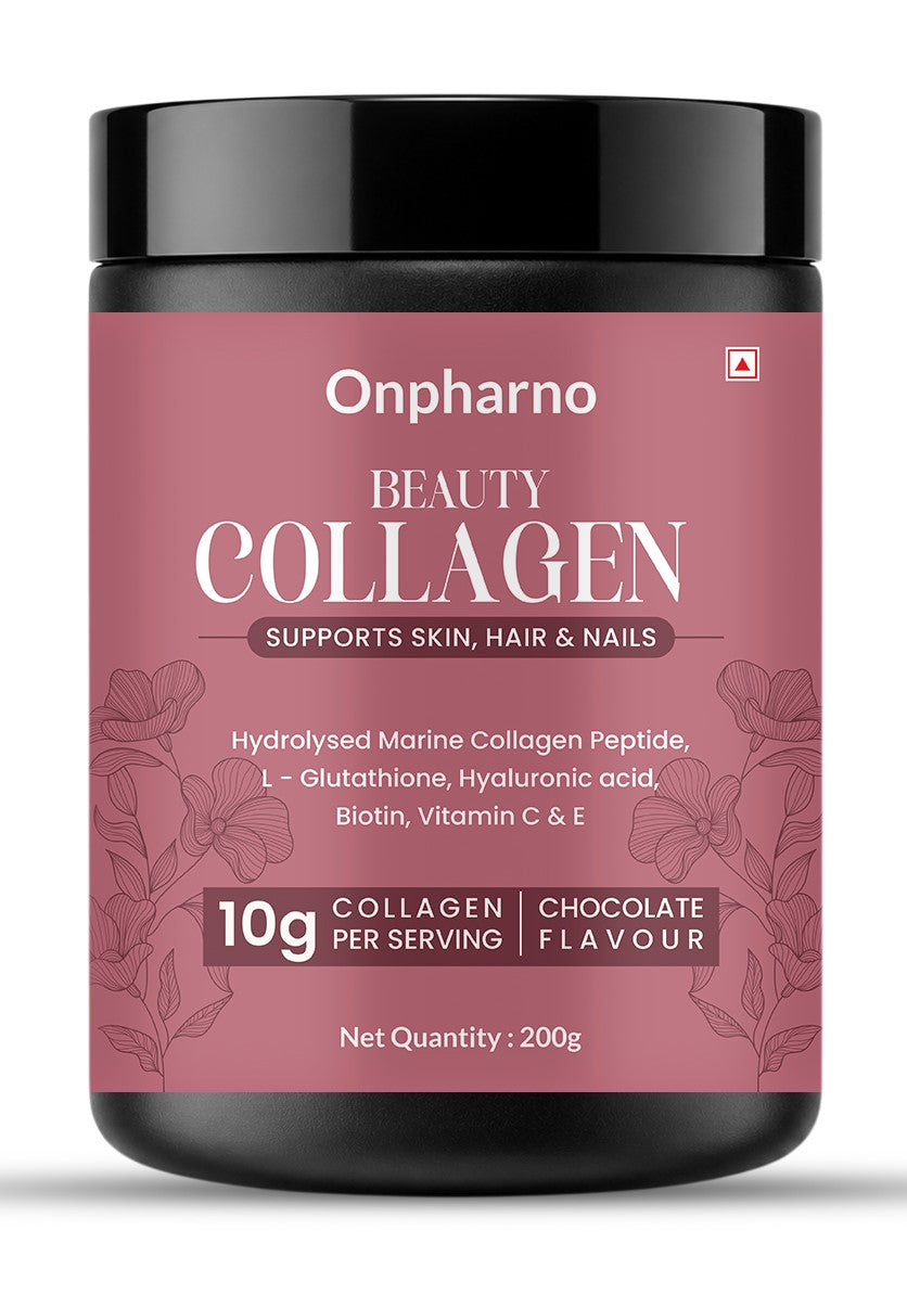 Beauty Collagen Powder with glutathione, hyaluronic acid, biotin & Vitamins C & E | For Better Skin, Hair & Nails