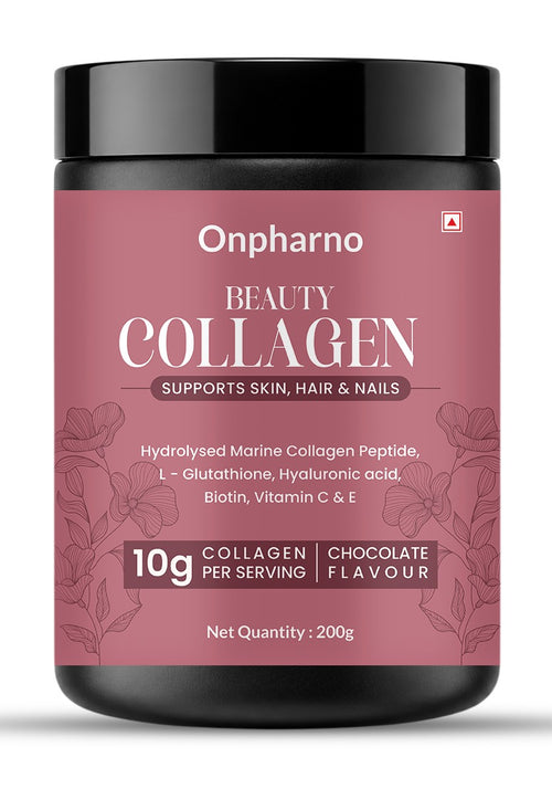 Beauty Collagen Powder with glutathione, hyaluronic acid, biotin & Vitamins C & E | For Better Skin, Hair & Nails