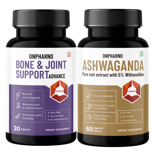 Bone and Joint Support ADVANCE and Ashwagandha combo pack at Just @1199/-