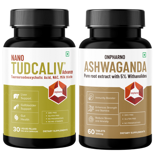 TUDCALIV ADVANCE and	Ashwagandha combo pack at just 1449/- Only