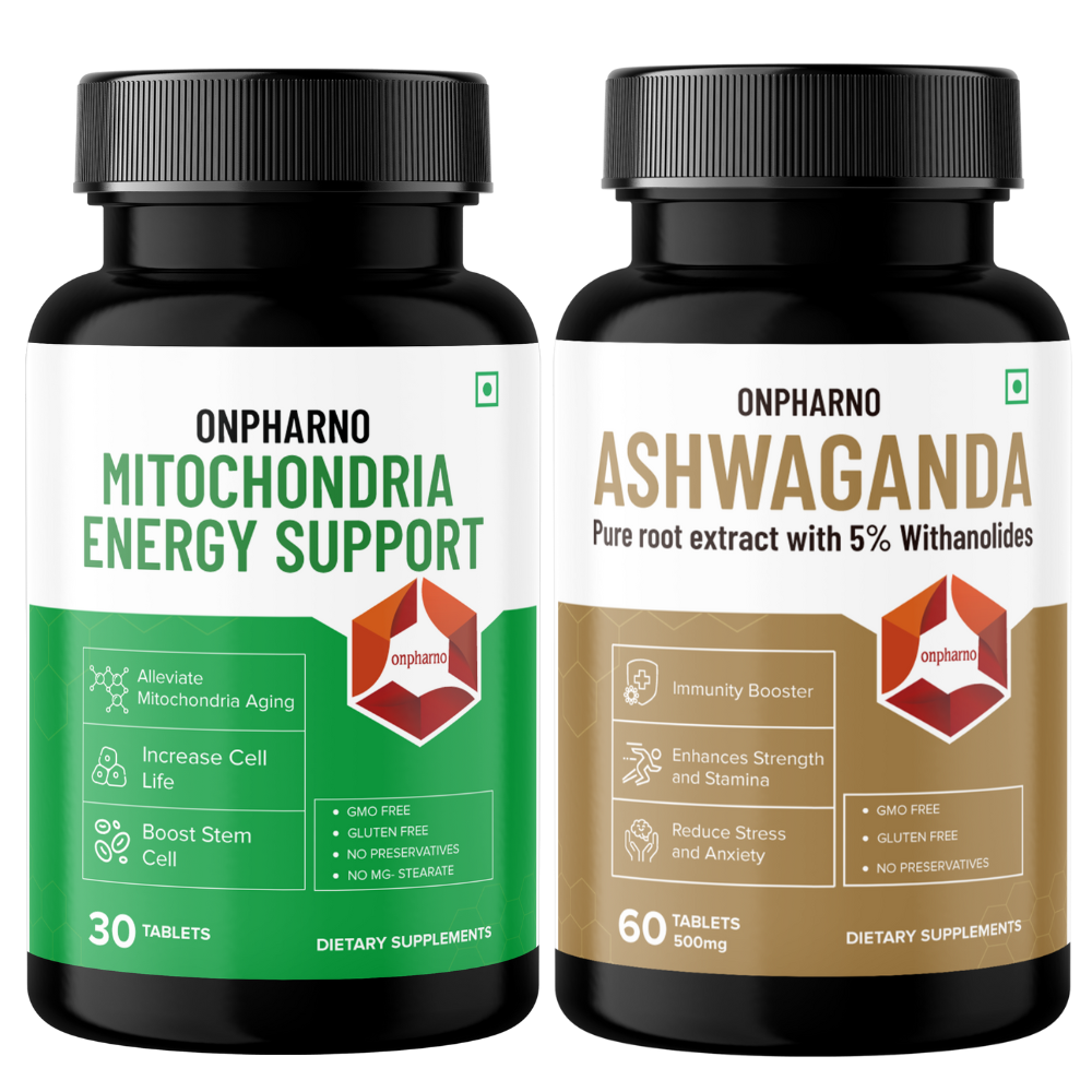 Mitocondria Energy Support and Ashwagandha combo pack at just @1199/-