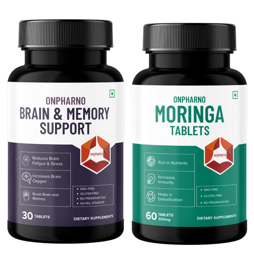 Brain and Memory Support And Moringa combo pack at just @899/-