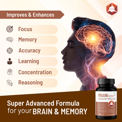 Mrain: Brain and Memory Booster Supplement | Enhance Memory, Focus and Clarity