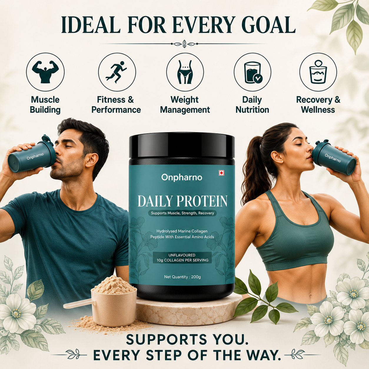 Daily Protein – Hydrolysed Marine Collagen Peptides | Essential Amino Acids | 200g