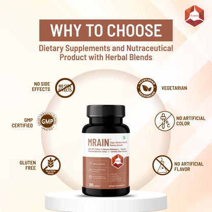 Mrain: Brain and Memory Booster Supplement | Enhance Memory, Focus and Clarity