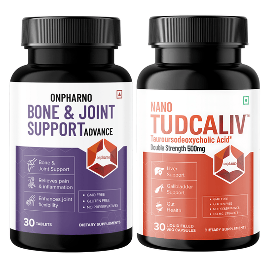 Bone and Joint Support ADVANCE And TUDCA Combo pack at Just 1599/ - Onpharno