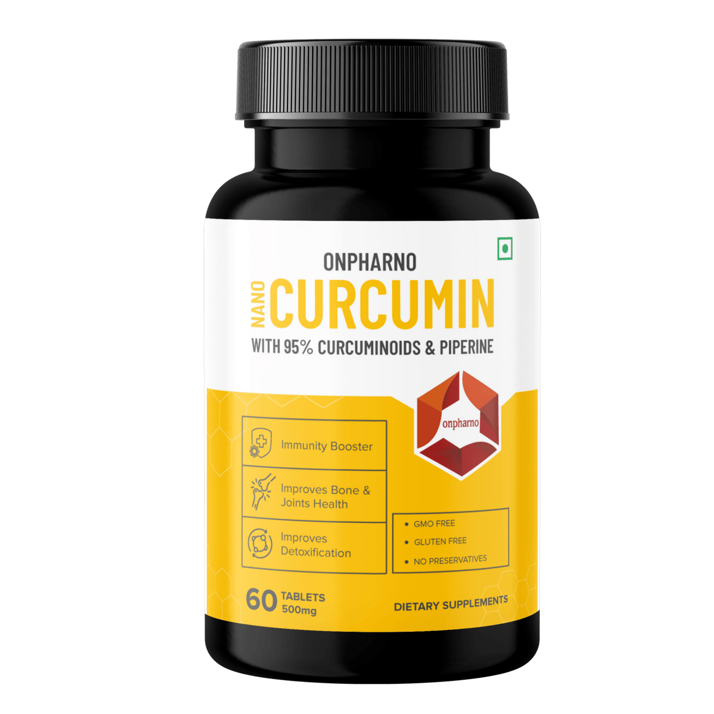 Nano Curcumin with 95% Curcuminoids and Piperine Extract | Higher Absorption - Onpharno